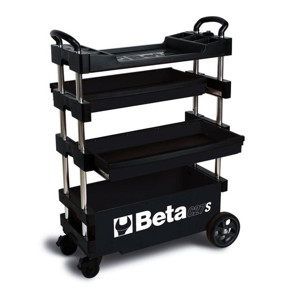 Beta Tool Cart, Black, Sheet Metal, 27 in W x 12 in D x 39 in H 027000205